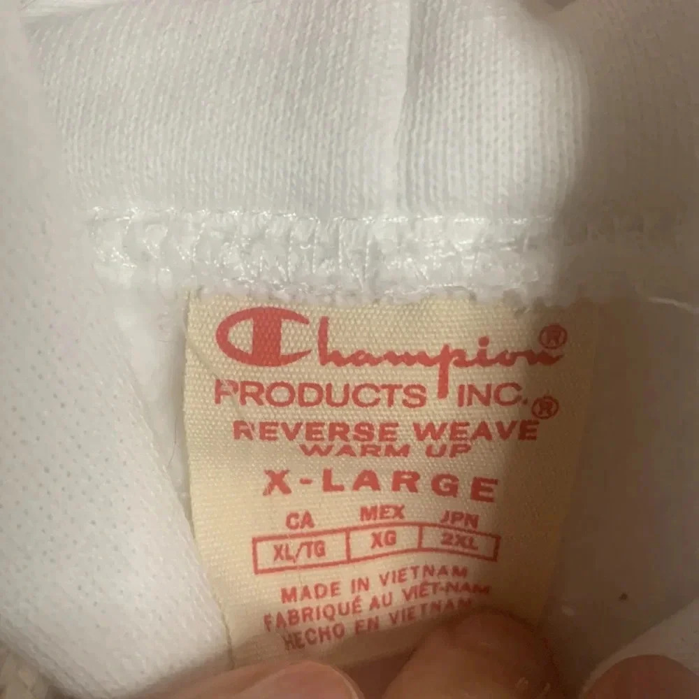 NWOT men’s Champion from Percival of London embroidered white hoodie sz XL - Picture 4 of 8